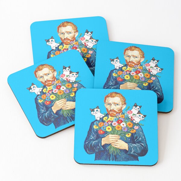 Item preview,  Vincent van Gogh  kittens and wildflower designed and sold by TeeARTHY.