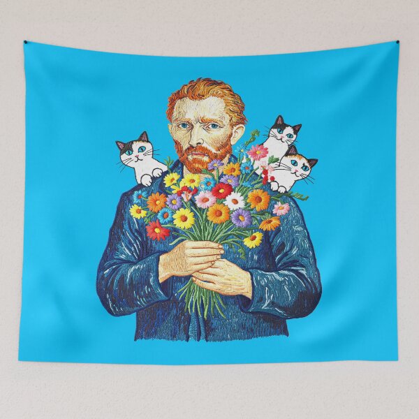 Item preview,  Vincent van Gogh  kittens and wildflower designed and sold by TeeARTHY.