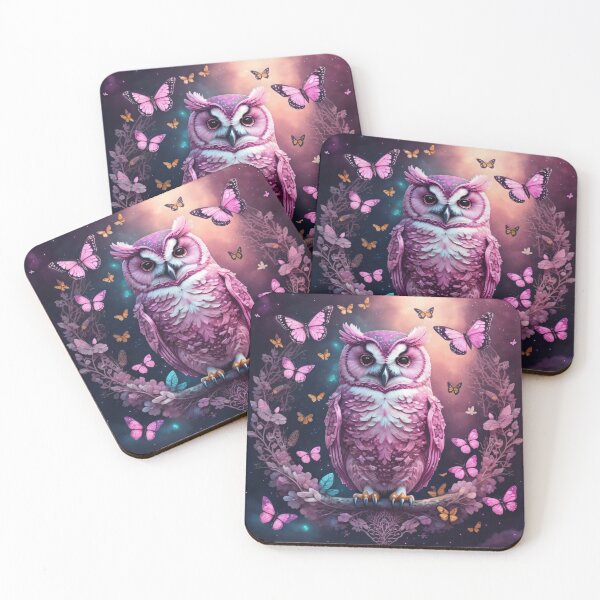 Item preview, Cosmic Flutter: An Owl's Celestial Serenade designed and sold by CrushyAIDesigns.