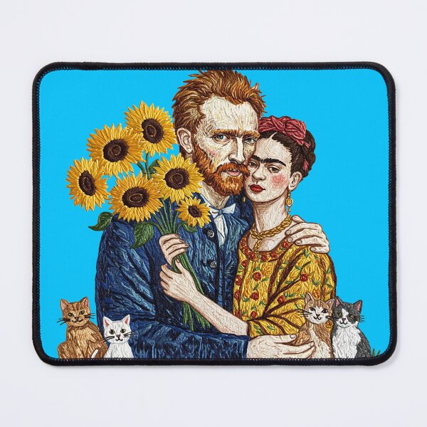 Item preview, Vincent van Gogh and Frida Kahlo Cats designed and sold by TeeARTHY.