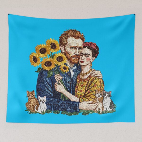 Item preview,  Vincent van Gogh  and Frida Kahlo Cats designed and sold by TeeARTHY.