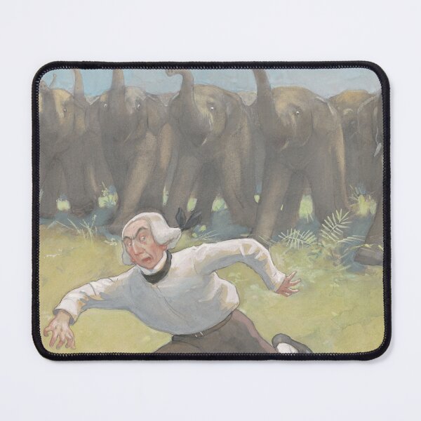 Item preview, Man Running from Elephants designed and sold by Open Gallery.