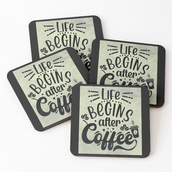 Item preview, LIFE BEGINS AFTER COFFEE designed and sold by DanaTees.