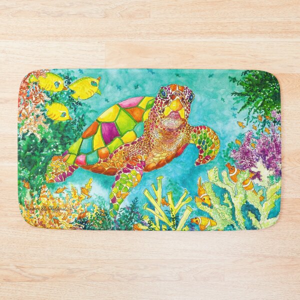 Item preview, Colorful Watercolor Sea turtle designed and sold by susan-clifford.