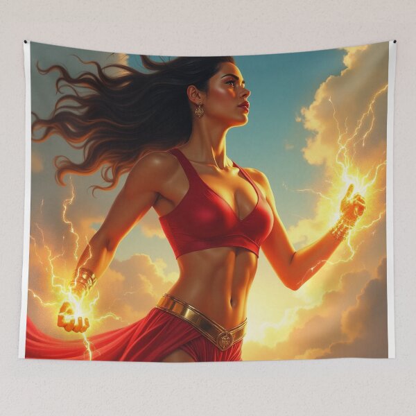 Item preview, Storm Goddess of Power designed and sold by ArtemisDesignAI.