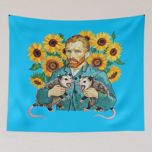Item preview,  Vincent van Gogh Sunflowers and Opossum designed and sold by TeeARTHY.