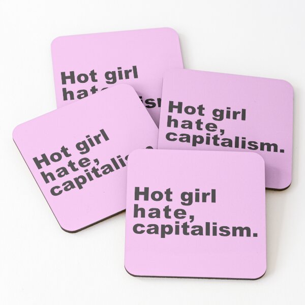 Item preview, Funny Hilarious Quote | Hot Girls Hate Capitalism -  designed and sold by PurpleLoveStore.