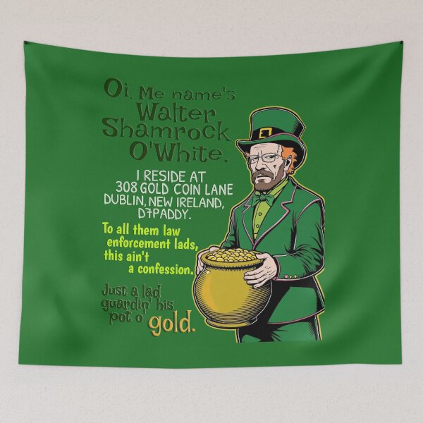 Item preview, Walter O'White - Just a Lad Guardin' His Gold - St. Paddy's Style designed and sold by Print-opia.
