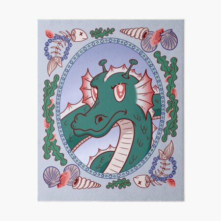 Item preview, Nessie sea monster portrait designed and sold by MoxMoon.
