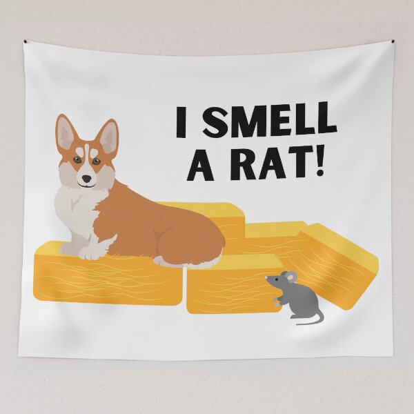 Item preview, Pembroke Welsh Corgi I Smell A Rat Barn Hunt designed and sold by Mop Dog Designs.