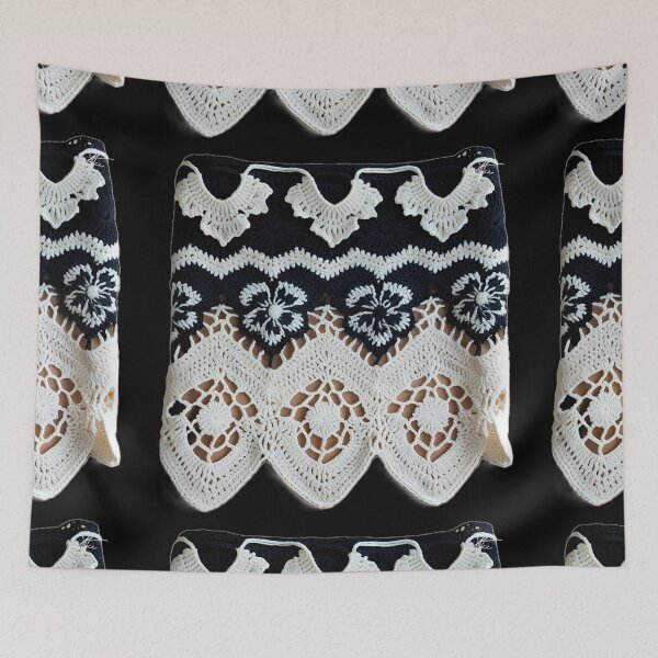 Item preview, Black and white crochet from my grandmother's TV, Photography designed and sold by Atarac.