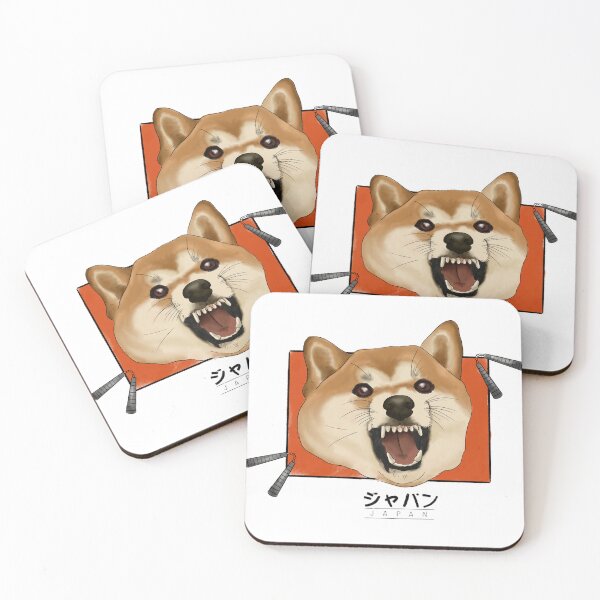 Item preview, Original illustration inspired by a photo of a cute, very angry Shiba Inu puppy designed and sold by mistonterias.