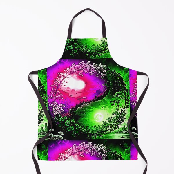 Item preview, Pink Sun and Green Moon Ying Yang designed and sold by Earth Nature Creations.