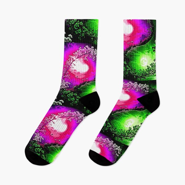 Item preview, Pink Sun and Green Moon Ying Yang designed and sold by Earth Nature Creations.