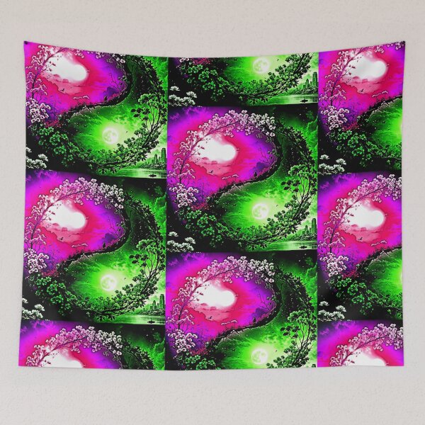 Item preview, Pink Sun and Green Moon Ying Yang designed and sold by Earth Nature Creations.