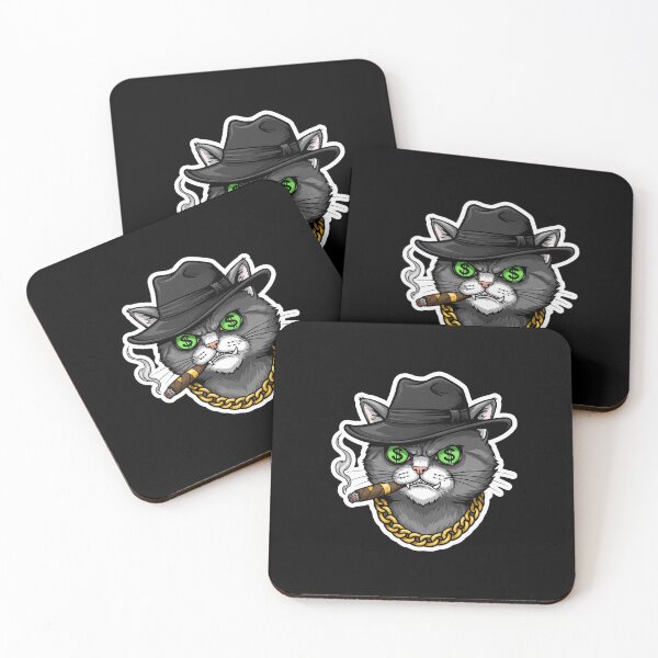 Item preview, Badass Cat Crime Lord – The Purrfect Underworld Ruler designed and sold by Meow Cat.