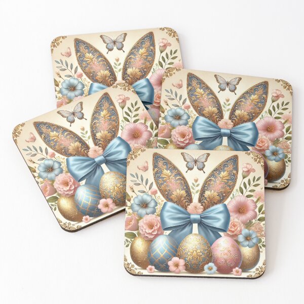 Item preview, Elegant Easter Bunny & Floral Mom’s Gift designed and sold by Baharaby.