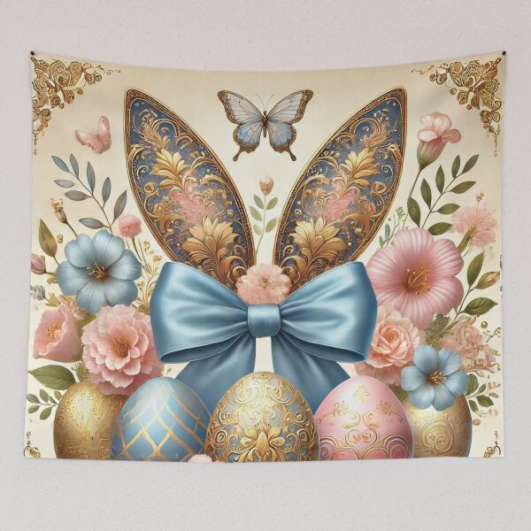 Item preview, Elegant Easter Bunny & Floral Mom’s Gift designed and sold by Baharaby.