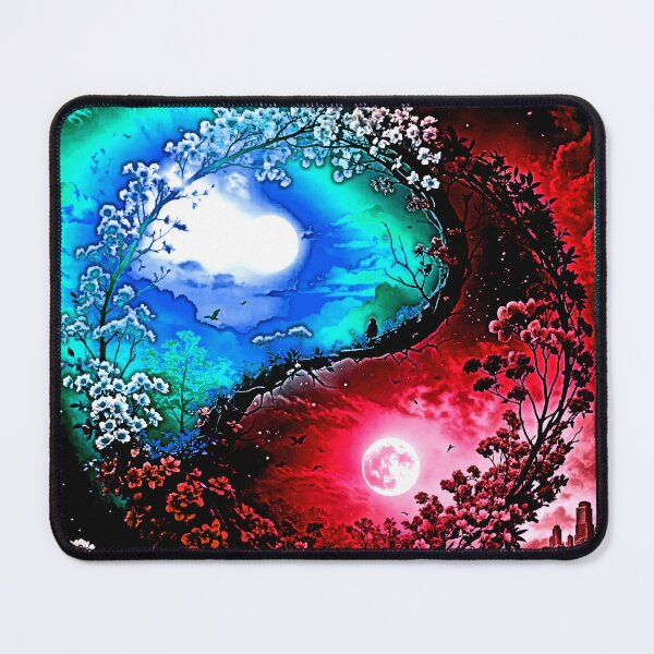 Item preview, Blue Sun and Red Moon Ying Yang designed and sold by Earth Nature Creations.