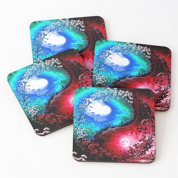 Item preview, Blue Sun and Red Moon Ying Yang designed and sold by Earth Nature Creations.