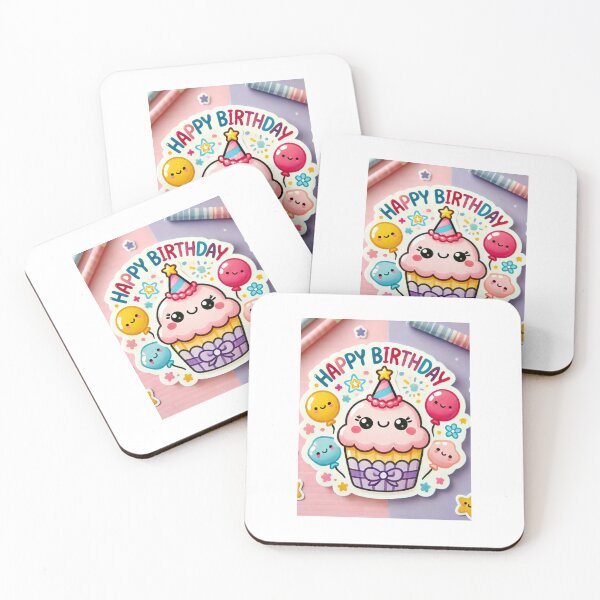 Item preview, Cheerful "Happy Birthday" Cupcake Design for a Fun Celebration! designed and sold by SmartyWonders.