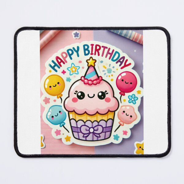 Item preview, Cheerful "Happy Birthday" Cupcake Design for a Fun Celebration! designed and sold by SmartyWonders.
