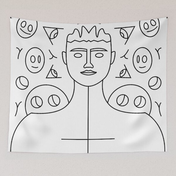 Item preview, Fragmented self with symbolic and geometric elements designed and sold by estebansequeira.