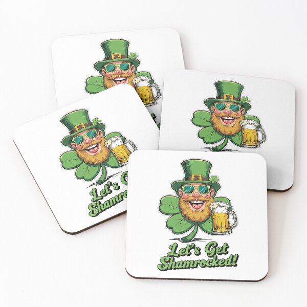 Item preview, Let’s Get Shamrocked Drunk Retro Shamrock designed and sold by BobilandStore.