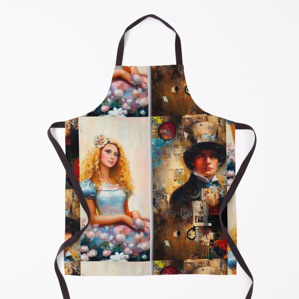 Item preview, Steampunk Alice in Wonderland and The Mad Hatter painting  designed and sold by CristalleLisa.
