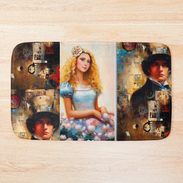 Item preview, Steampunk Alice in Wonderland and The Mad Hatter painting  designed and sold by CristalleLisa.