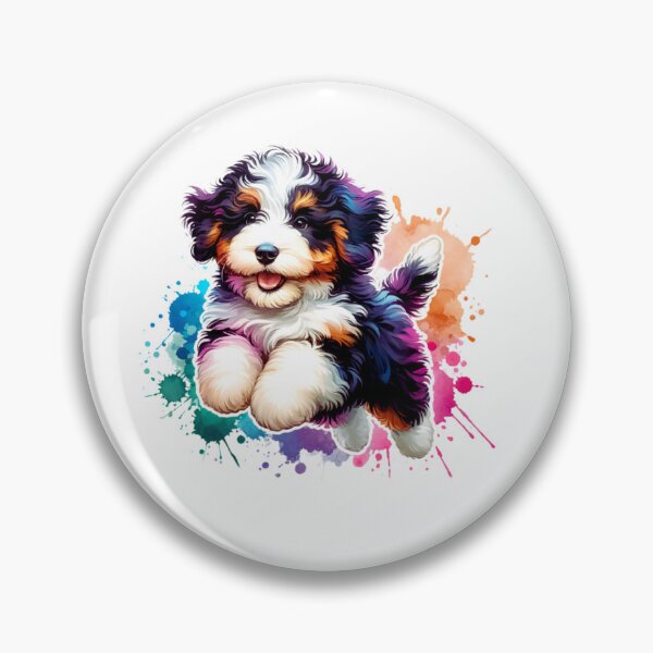 Item preview, Watercolor Cute Bernedoodle Puppy designed and sold by ChaosReigns91.