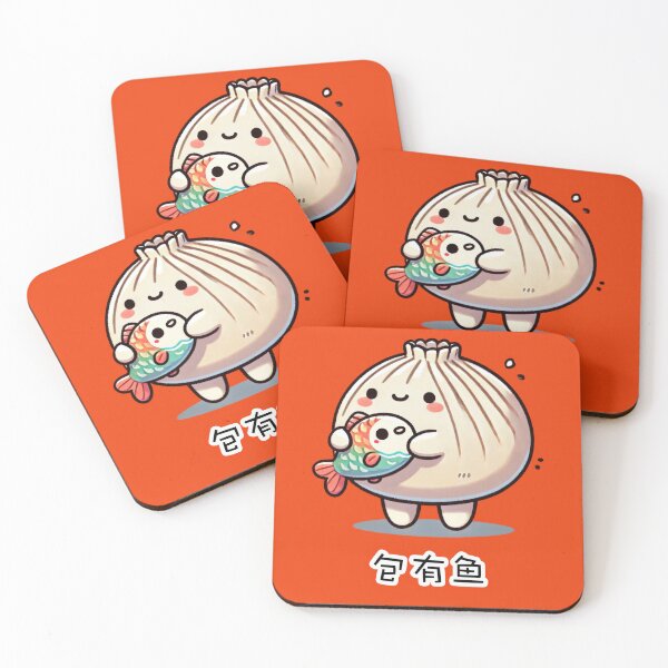 Item preview, Bao with fish (Red Background) designed and sold by XYZish.