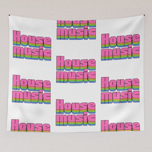 Item preview, HOUSE MUSIC  - Staged Gradient Vibes (pink/blue)  designed and sold by Discothreadz.