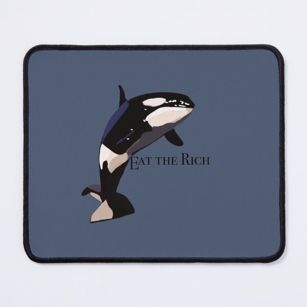 Item preview, Orca illustration and "Eat the Rich" designed and sold by petridishbaby.
