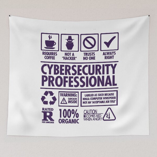 Item preview, Cybersecurity Professional Label (Purple with No Background) designed and sold by CyberMaverick80.