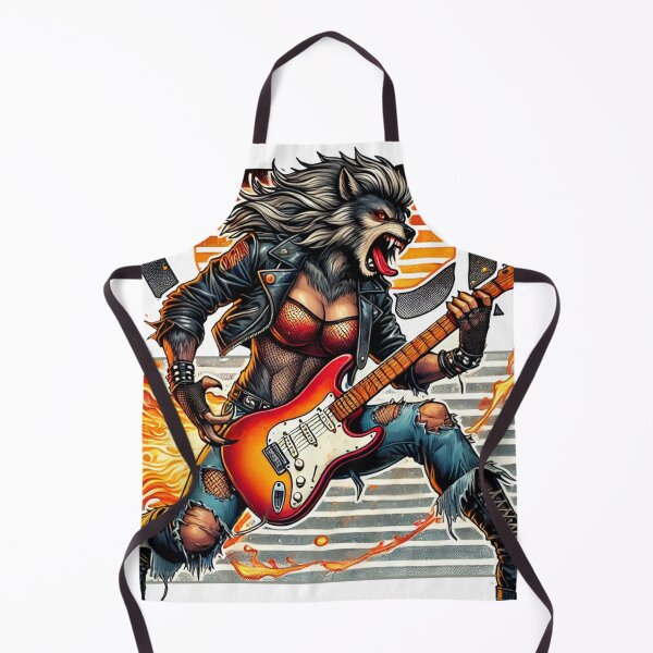 Item preview, Rocker Wolf on Fire designed and sold by JonelleTshirts.