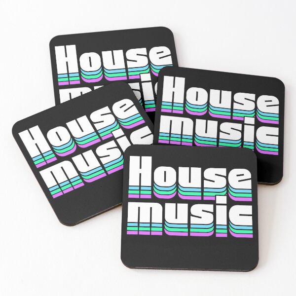 Item preview, HOUSE MUSIC  - Staged Gradient Vibes (white/blue)  designed and sold by Discothreadz.