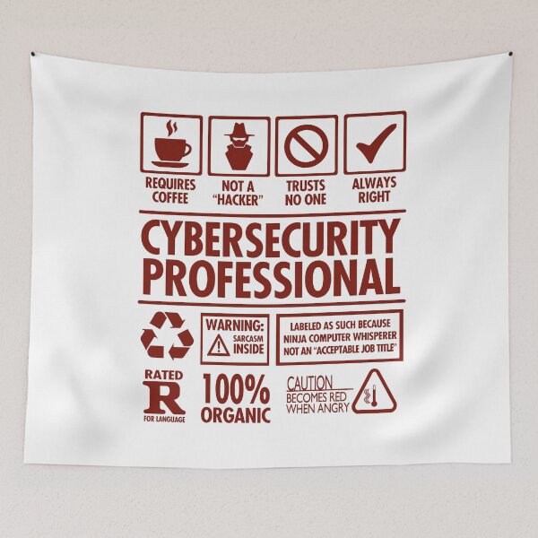 Item preview, Cybersecurity Professional Label (Crimson redwith No Background) designed and sold by CyberMaverick80.