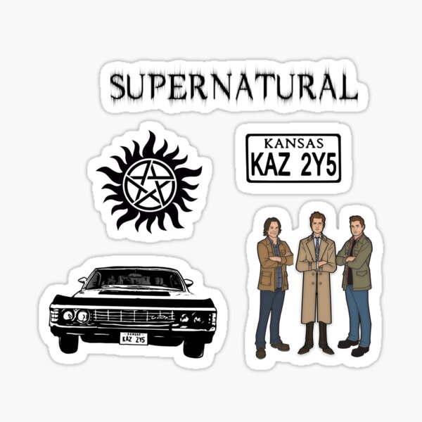 Item preview, supernatural destiel winchester sticker pack designed and sold by aesthetic-finds.