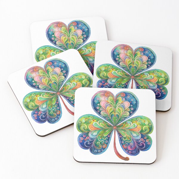 Item preview, St. Patrick’s Day Lucky Watercolor Shamrock designed and sold by Olive and Lily Delights.