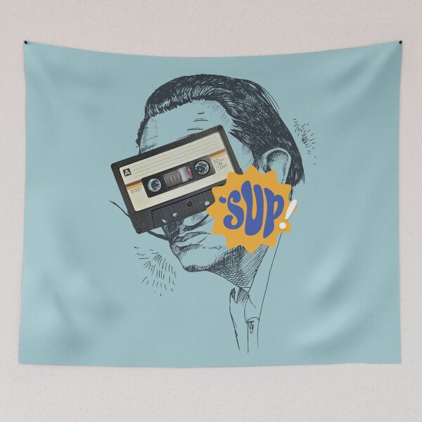 Item preview, Dali with a tape cassette mask designed and sold by 45CreativeClub.