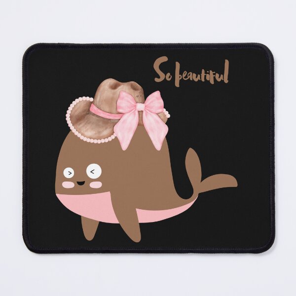 Item preview, Whale wearing a cowboy hat with a pink bow designed and sold by LaUnArt.