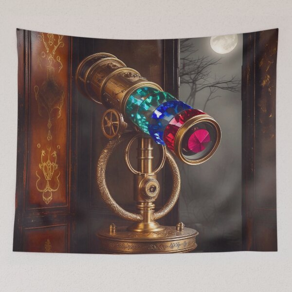 Item preview, Retrofuturistic Steampunk Sky Telescope designed and sold by VidyoeDesigns67.