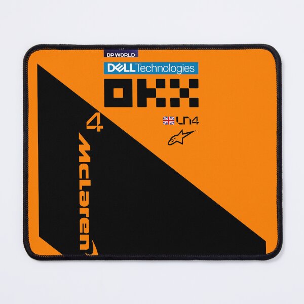 Aperçu de l'œuvre Coque de téléphone iPhone et coque mobile Samsung inspirée de la combinaison de course Lando Norris Mclaren Formule 1 2025 pour les fans de F1 créée et vendue par Pink Polar F1.