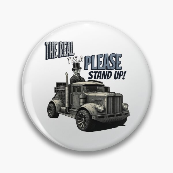 Item preview, The Real Tesla – Vintage Truck Meets Nikola Tesla designed and sold by El Alkimizta Art Store.
