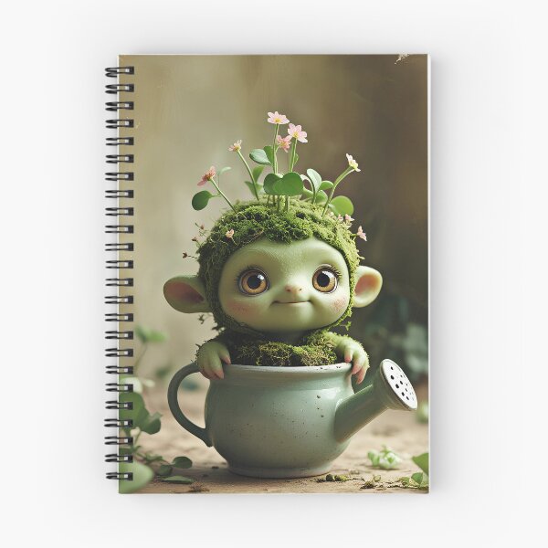 Item preview, Garden Spirit – Adorable Mossy Elf in a Watering Can designed and sold by Nickyayee.