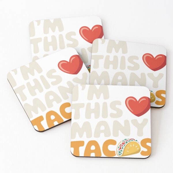 Item preview, I'm This Many Tacos – Funny Food Lover  designed and sold by Dazai_shop⭐⭐⭐⭐⭐.