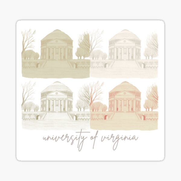 Vista previa del artículo con la obra «Bloque de color natural de la rotonda de la Universidad de Virginia UVA; el boceto es original, dibujado a mano, hay impresiones disponibles: envíeme un mensaje», diseñado y vendido por Graphite Cove.