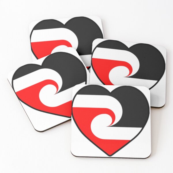 Item preview, Native Tino Rangatiratanga Flag Of New Zealand Heart Shape 2 designed and sold by CultDigHoriz.