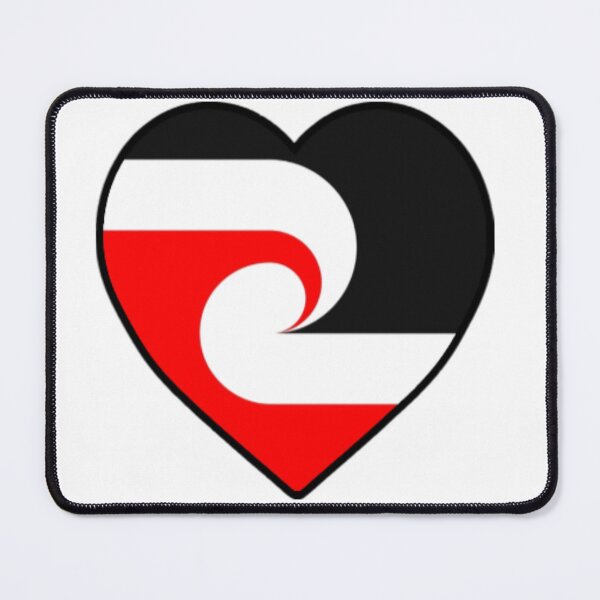 Item preview, Native Tino Rangatiratanga Flag Of New Zealand Heart Shape 2 designed and sold by CultDigHoriz.